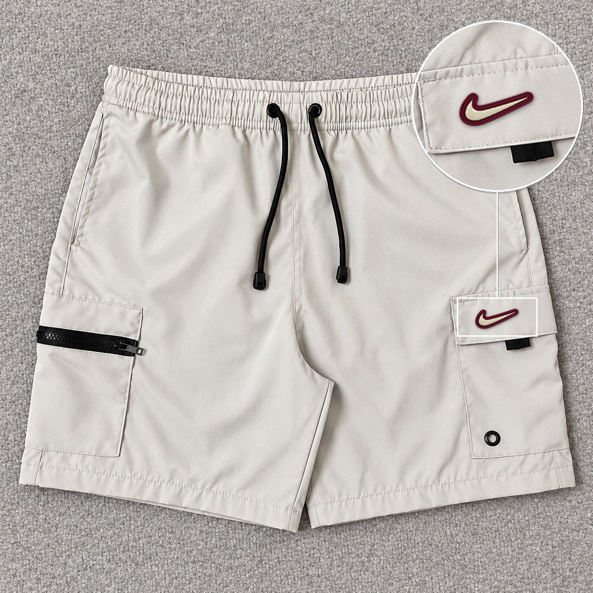 Short Premium Cargo Zíper Off White