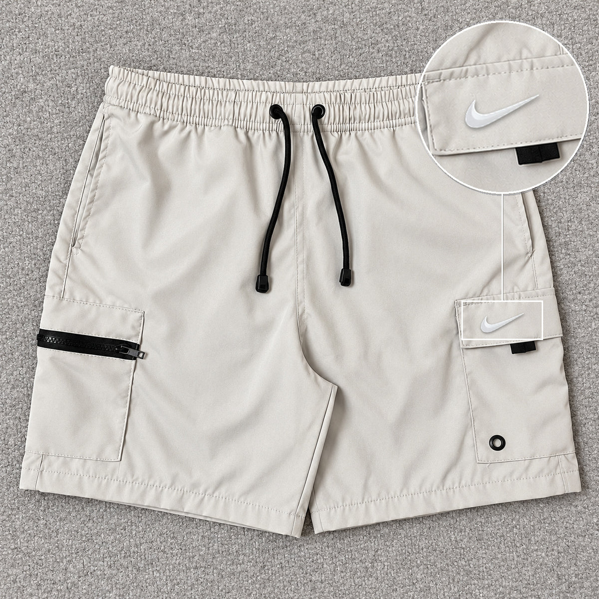 Short Premium Cargo Zíper Off White