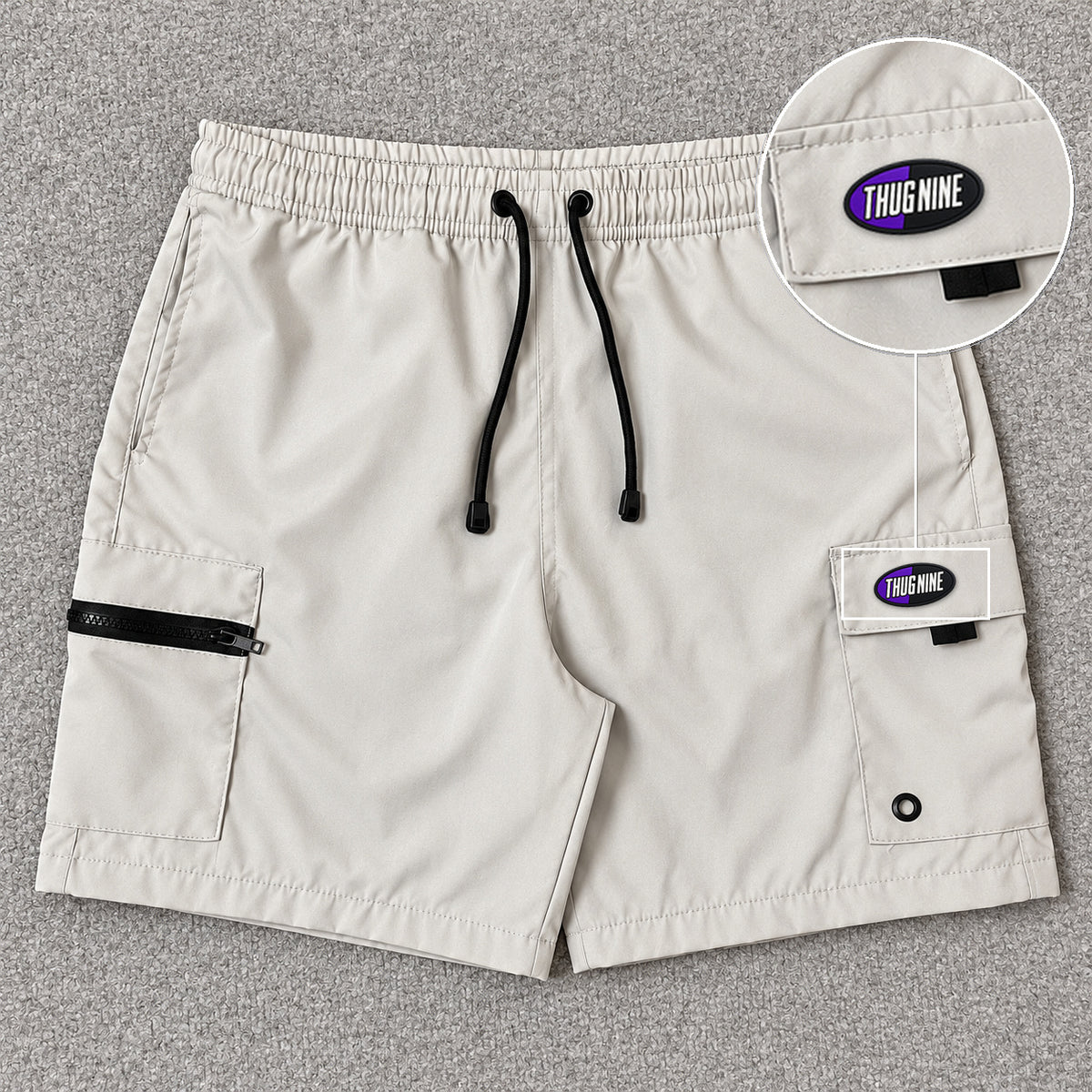 Short Premium Cargo Zíper Off White