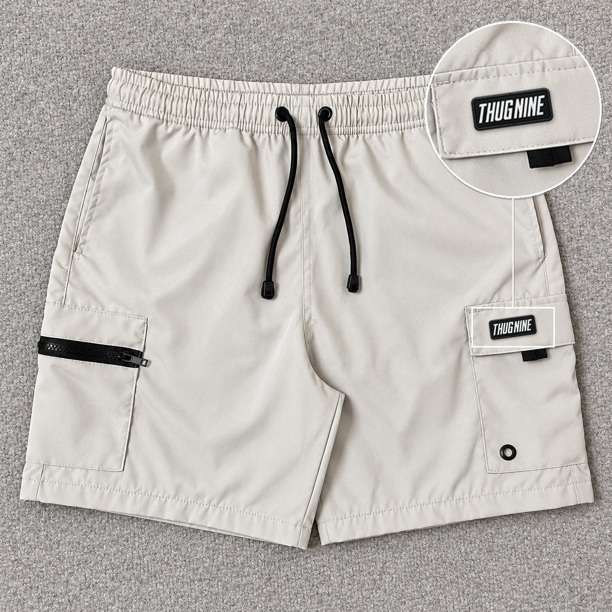 Short Premium Cargo Zíper Off White
