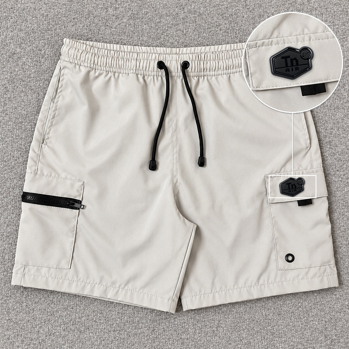 Short Premium Cargo Zíper Off White