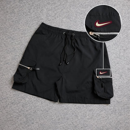 SHORT CARGO BOLSO MOCHILA COM ZÍPER PRETO com patch Nike Resinado Marrom