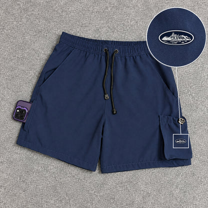 Short Cargo Elastano Tech Azul Marinho com patch Cortez Prisao
