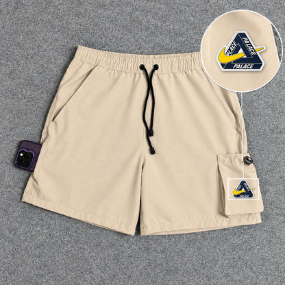 Short Cargo Elastano Tech Bege com patch Palace