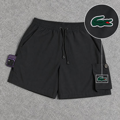 Short Cargo Elastano Tech Black com patch Lacoste Sp