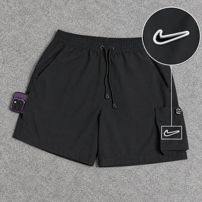 Short Cargo Elastano Tech Black com patch Nike Rs P B