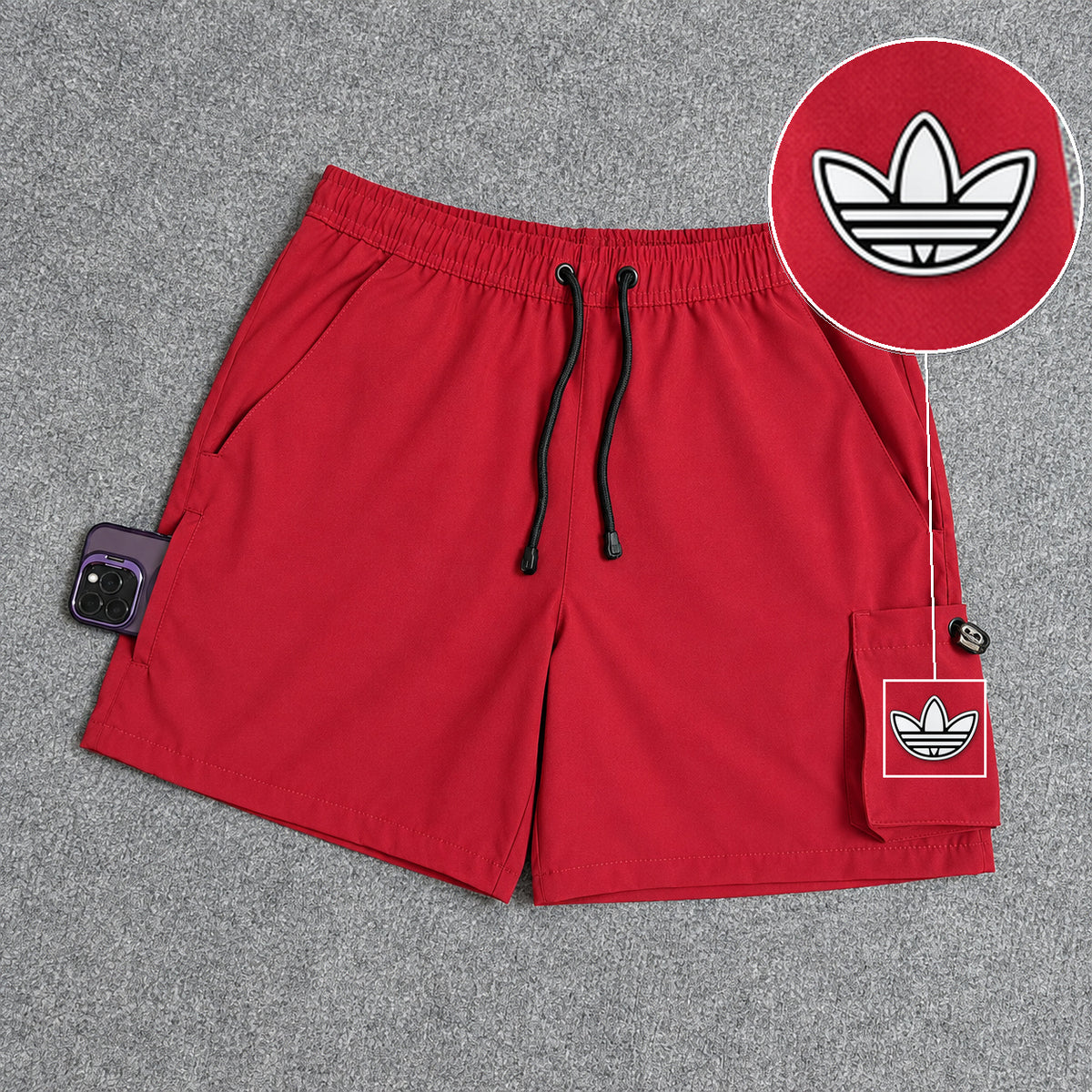 Short Cargo Elastano Tech Red com patch Adidas P B
