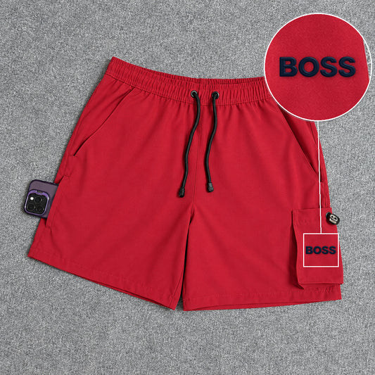 Short Cargo Elastano Tech Red com patch Boss Sp Preto