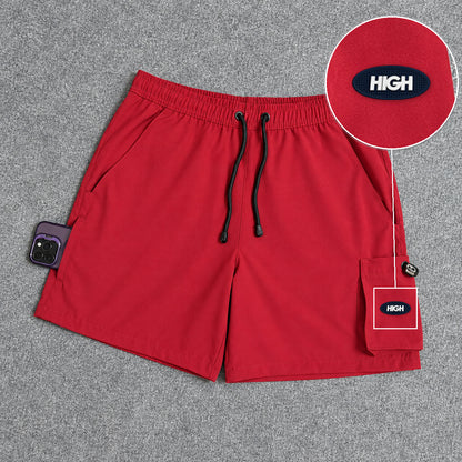 Short Cargo Elastano Tech Red com patch High Oval