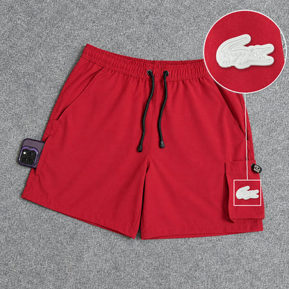 Short Cargo Elastano Tech Red com patch Lacoste Sp Branco