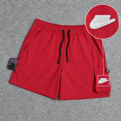 Short Cargo Elastano Tech Red com patch Nike Branco
