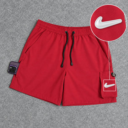 Short Cargo Elastano Tech Red com patch Nike Facao Sp Branca