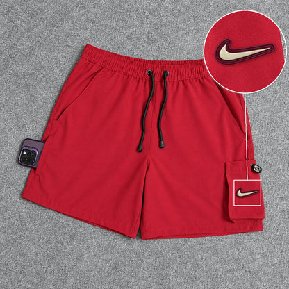Short Cargo Elastano Tech Red com patch Nike Resinado Marrom