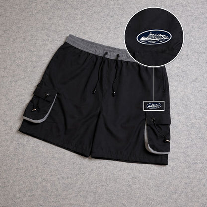 SHORT CARGO FOLLER COM REGULADOR PRETO com patch Cortez Prisao