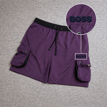 SHORT CARGO FOLLER COM REGULADOR ROXO com patch Boss Sp Preto