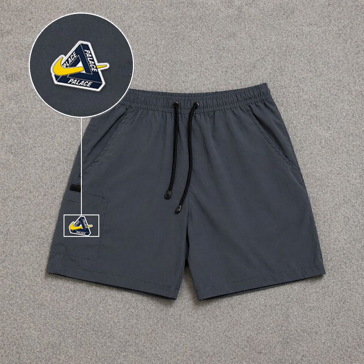 Short Cargo Street com Bolso Funcional Cinza com patch Palace