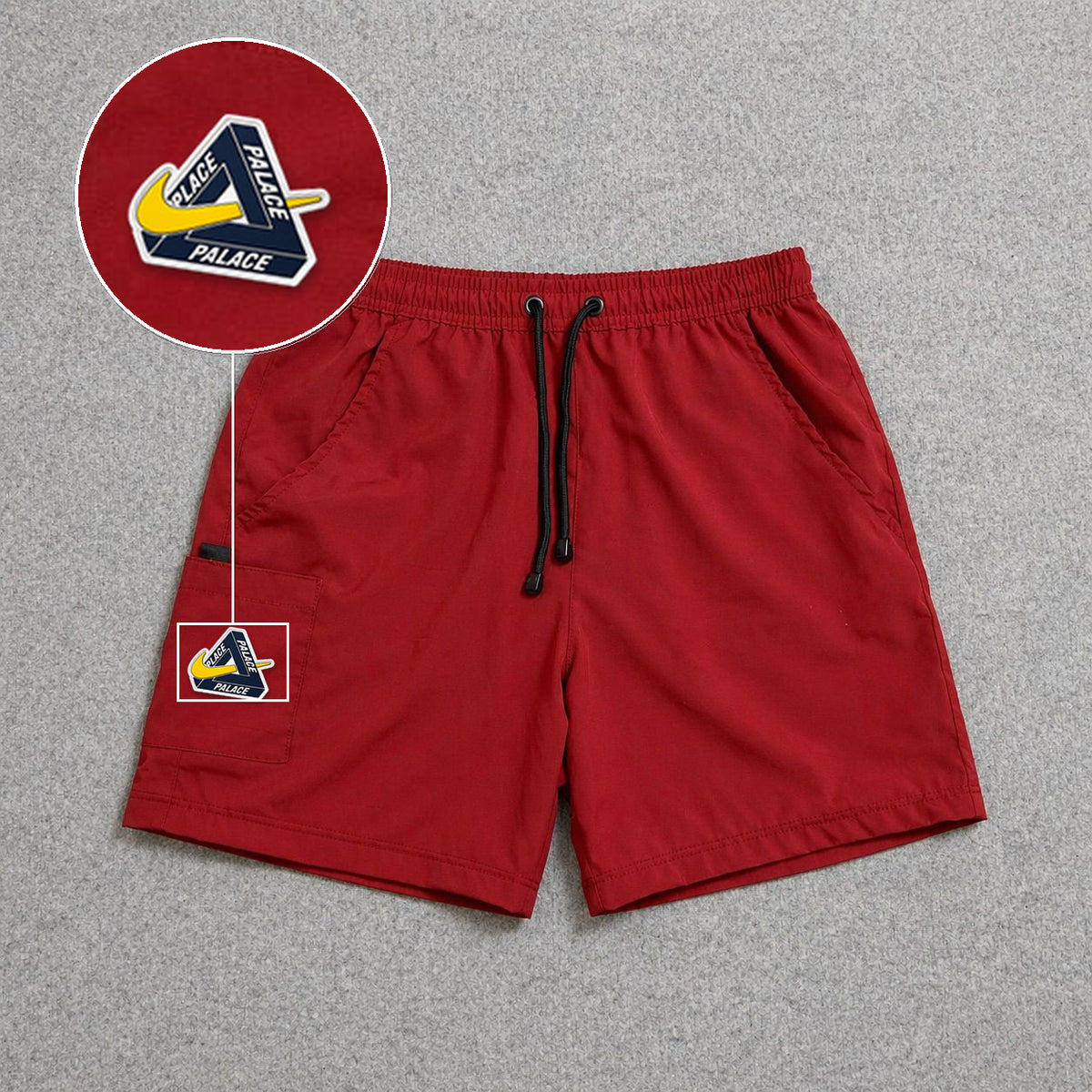 Short Cargo Street com Bolso Funcional Vermelho com patch Palace