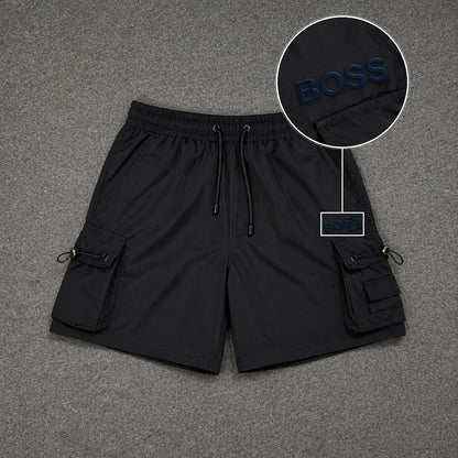 Short Cargo Streetwear Dual Pocket Preto com patch Boss Sp Preto