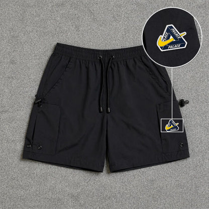 Short Cargo Streetwear Urban com Bolsos Laterais Preto com patch Palace