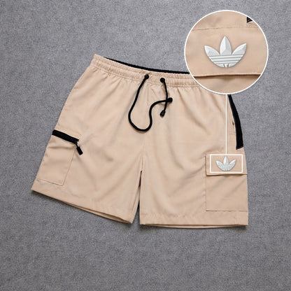 Short Premium Bicolor Off com patch Adidas Branco