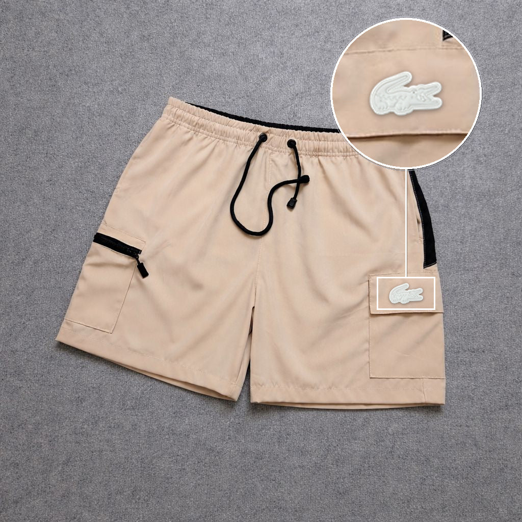 Short Premium Bicolor Off com patch Lacoste Sp Branco