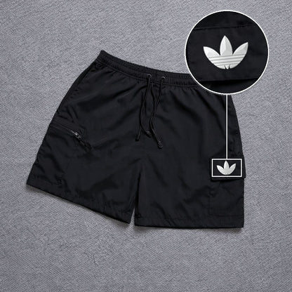 Short Premium Bicolor Preto com patch Adidas Branco