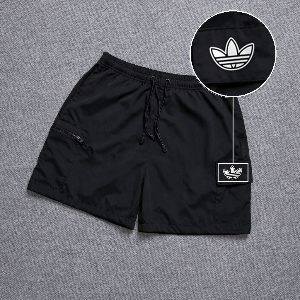 Short Premium Bicolor Preto com patch Adidas P B