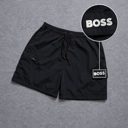 Short Premium Bicolor Preto com patch Boss Sp Branco