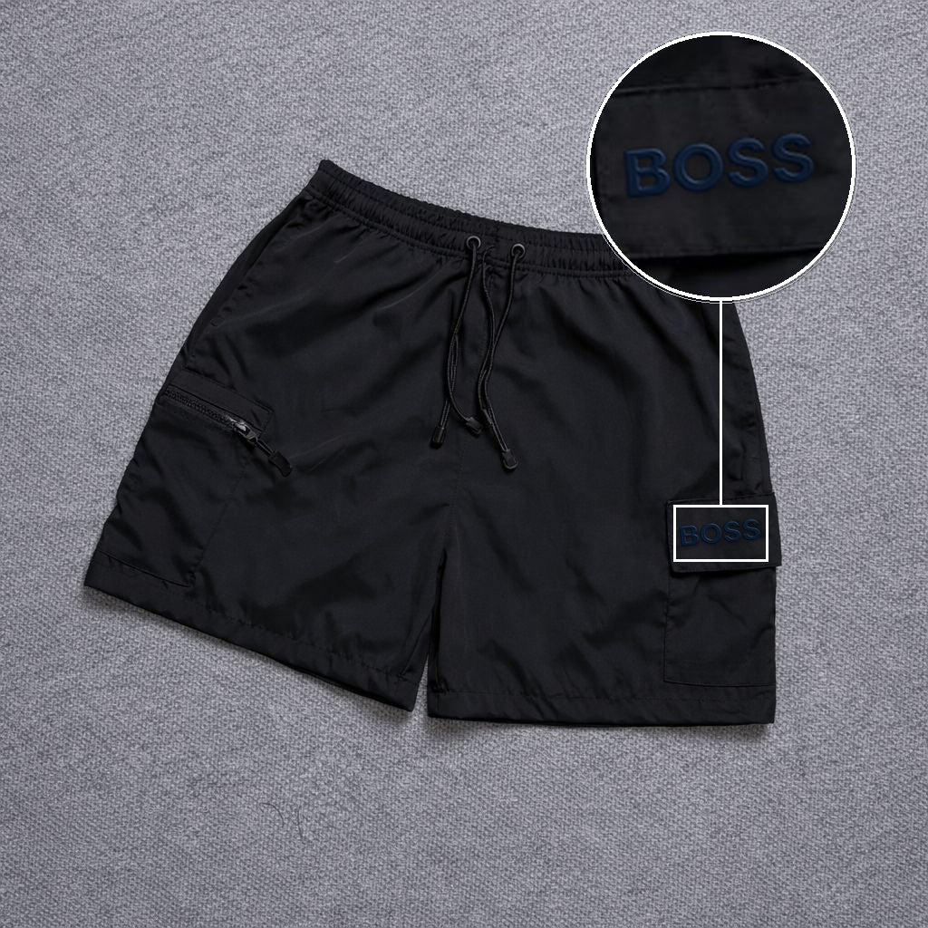Short Premium Bicolor Preto com patch Boss Sp Preto