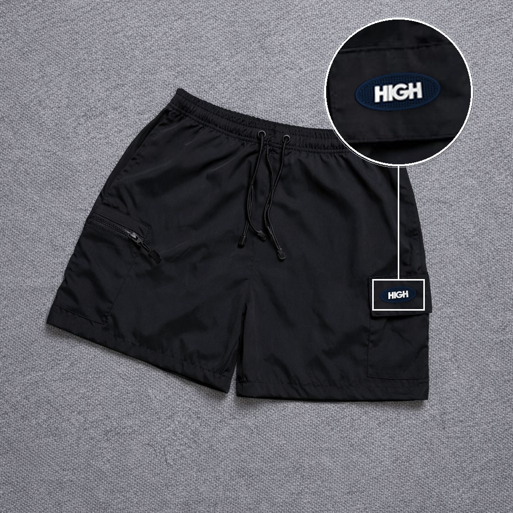 Short Premium Bicolor Preto com patch High Oval