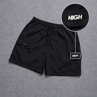 Short Premium Bicolor Preto com patch High Resina Oval Preta