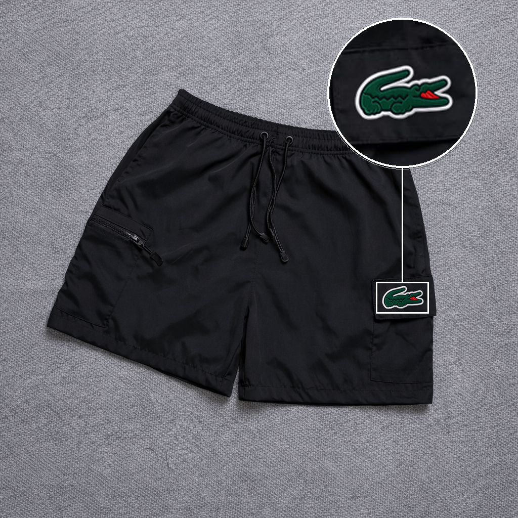 Short Premium Bicolor Preto com patch Lacoste Sp