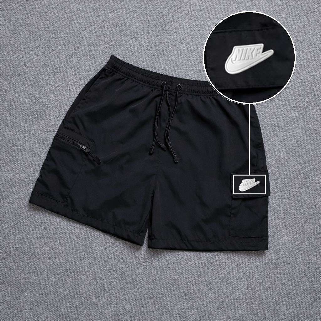 Short Premium Bicolor Preto com patch Nike Branco