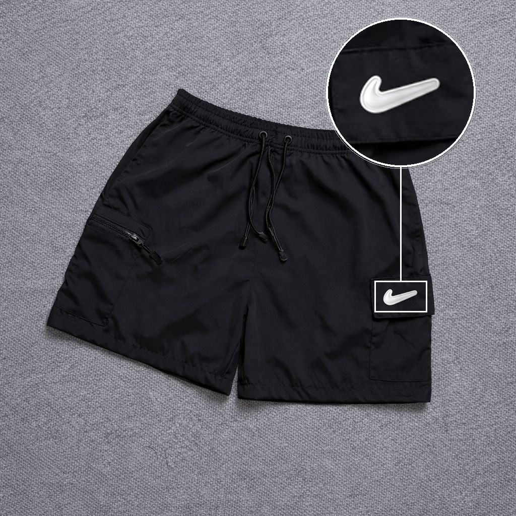 Short Premium Bicolor Preto com patch Nike Facao Sp Branca