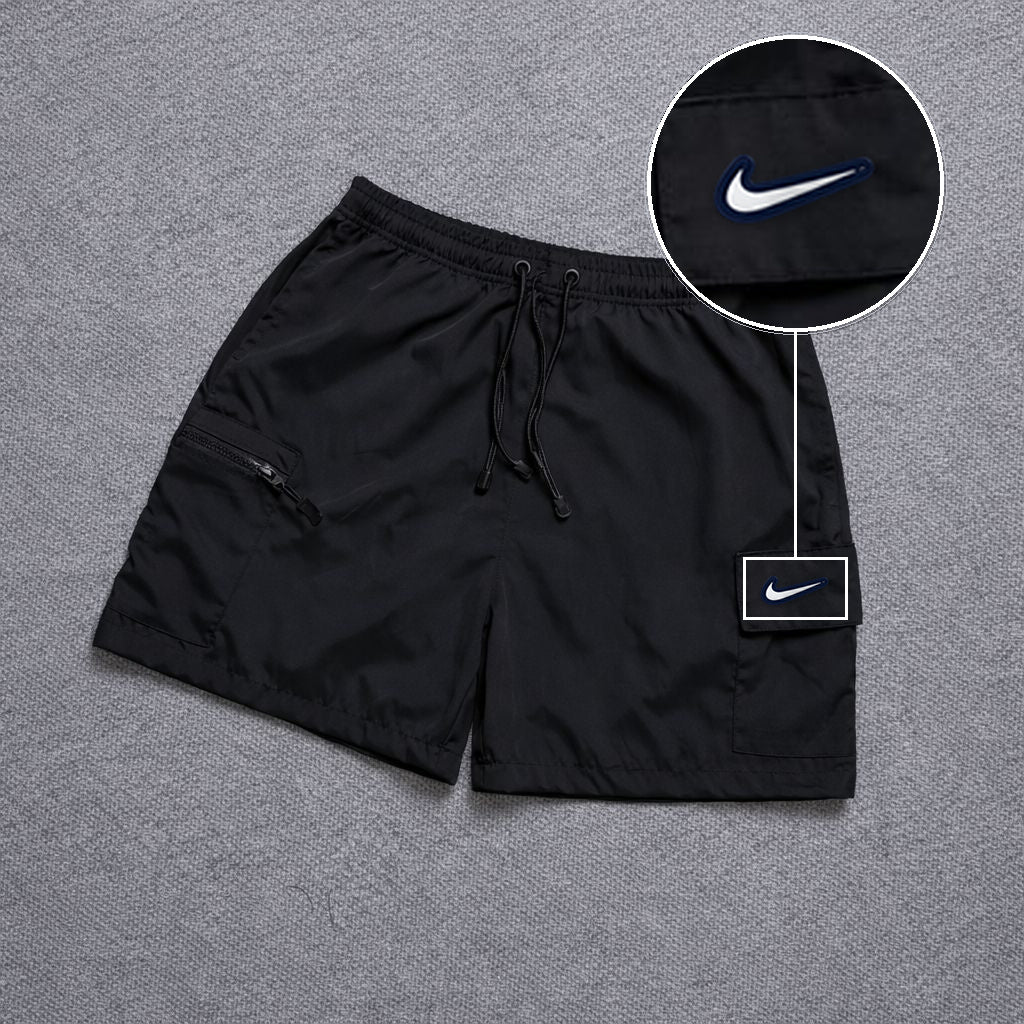Short Premium Bicolor Preto com patch Nike Resinado B P