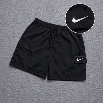 Short Premium Bicolor Preto com patch Nike Swoosh Branco
