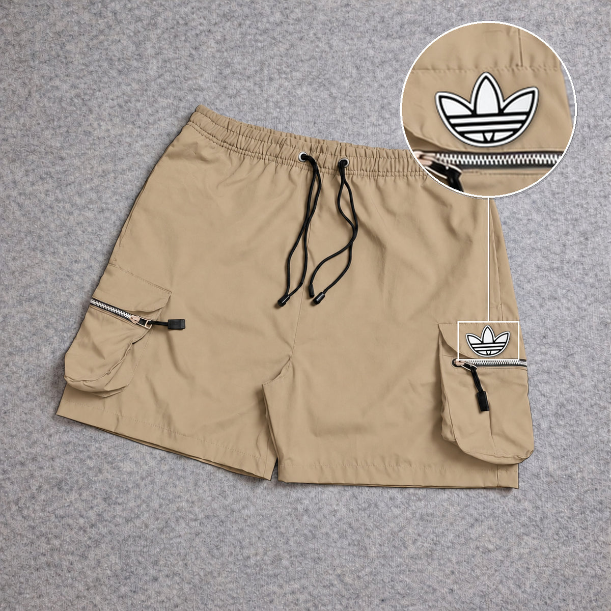 Short Premium Cargo Boll Bege com patch Adidas P B