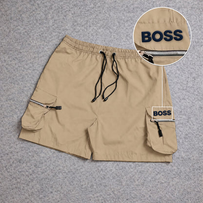 Short Premium Cargo Boll Bege com patch Boss Sp Preto