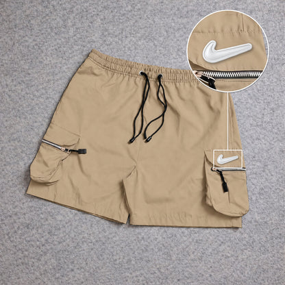 Short Premium Cargo Boll Bege com patch Nike Facao Sp Branca