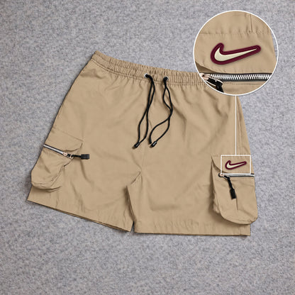 Short Premium Cargo Boll Bege com patch Nike Resinado Marrom