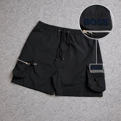 Short Premium Cargo Boll Black com patch Boss Sp Preto