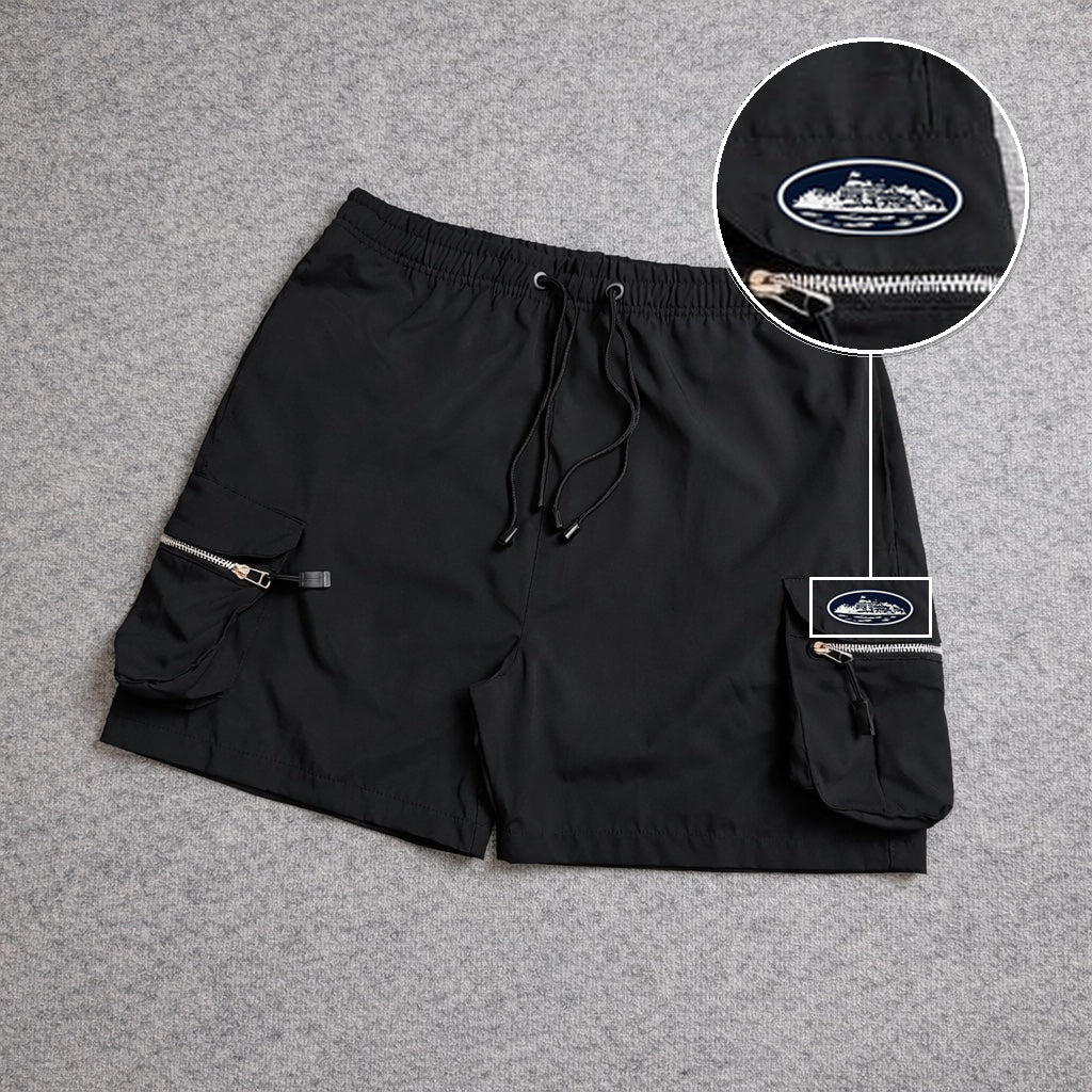 Short Premium Cargo Boll Black com patch Cortez Prisao