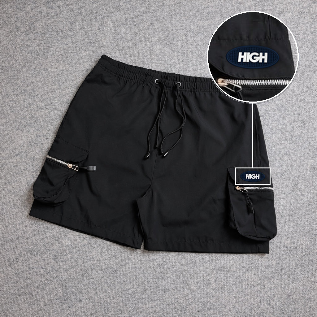 Short Premium Cargo Boll Black com patch High Oval