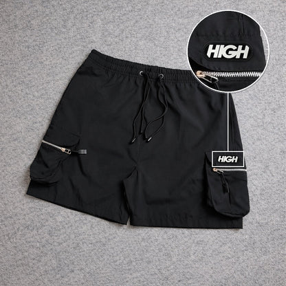 Short Premium Cargo Boll Black com patch High Resina Oval Preta