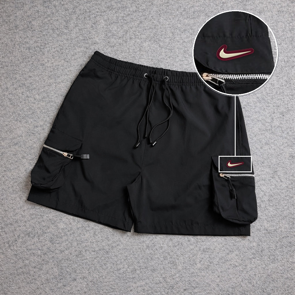 Short Premium Cargo Boll Black com patch Nike Resinado Marrom