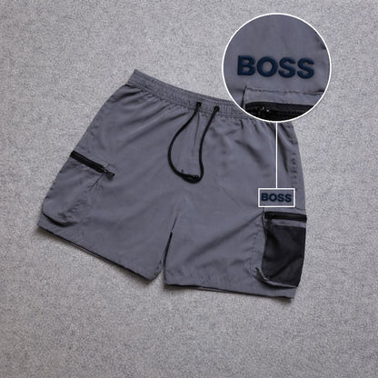 Short Premium Rede Cinza com patch Boss Sp Preto
