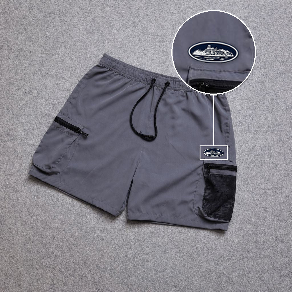 Short Premium Rede Cinza com patch Cortez Prisao