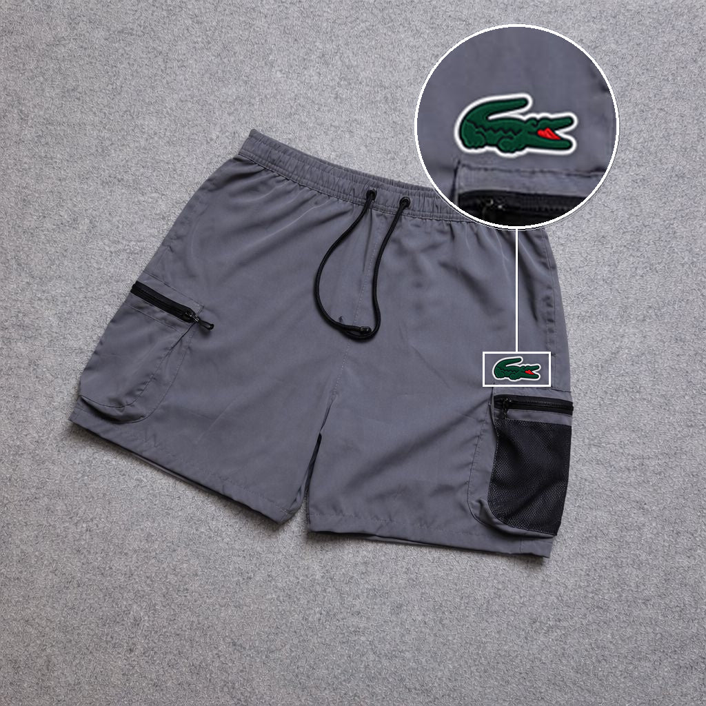 Short Premium Rede Cinza com patch Lacoste Sp