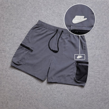 Short Premium Rede Cinza com patch Nike Branco