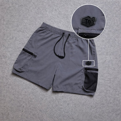 Short Premium Rede Cinza com patch Tn Resinado Preto